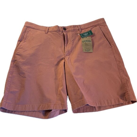L.L. Bean Other - LL Bean Shorts Mens 40 Pink Lakewashed Chino Cotton Blend Comfort Golf Casual